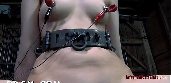  Tough beauty in shackles gets her cunt pumped
